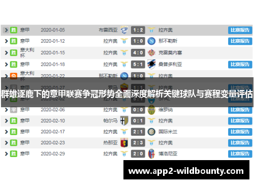 群雄逐鹿下的意甲联赛争冠形势全面深度解析关键球队与赛程变量评估